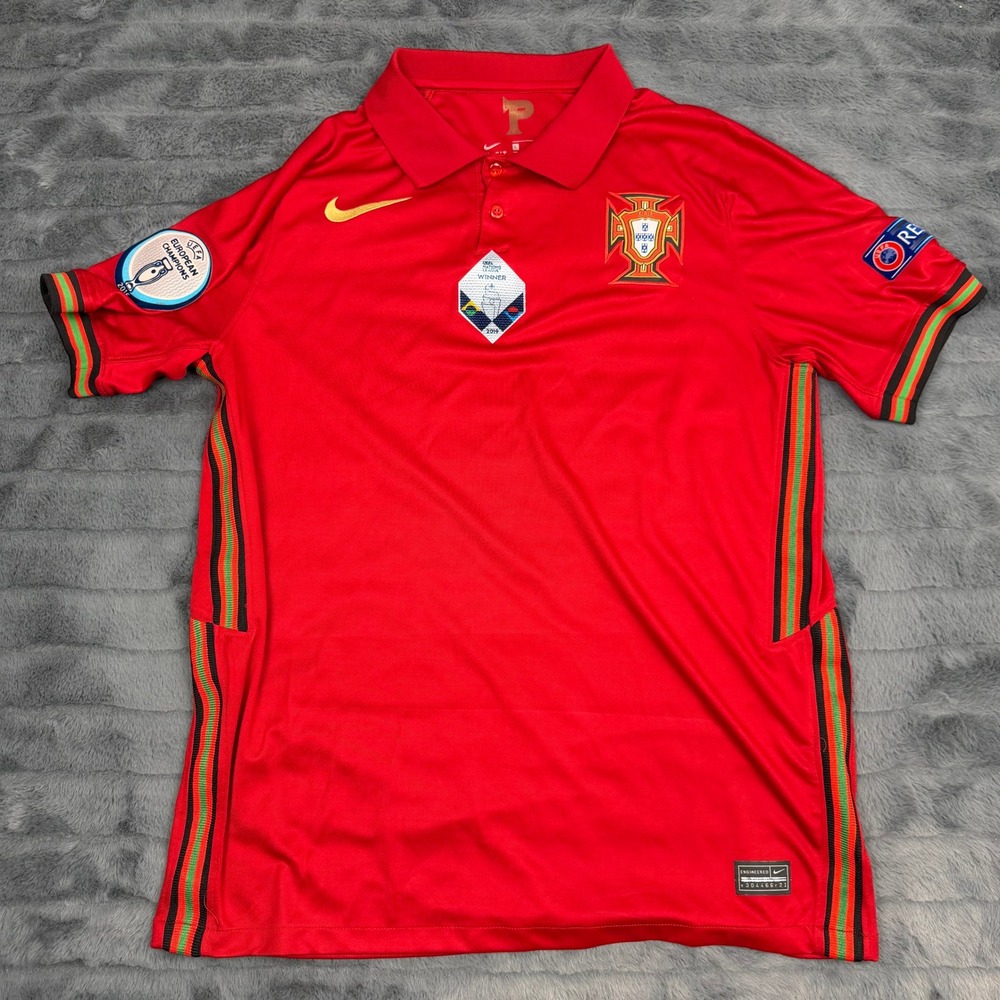 Nike Portugal National Team Soccer Jersey Red 2020 Home CD0704-687 Mens Large
